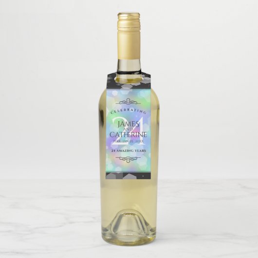 24エレガントth Opalの結婚記念日お祝い ボトルネックタグ (ボトル)