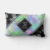 24エレガントth Opalの結婚記念日お祝い ランバークッション (裏面)