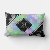 24エレガントth Opalの結婚記念日お祝い ランバークッション (正面)