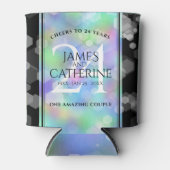 24エレガントth Opalの結婚記念日お祝い 缶クーラー (正面)