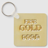 24カラット金ゴールド地金バー キーホルダー (正面)