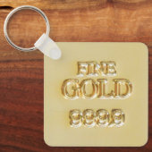 24カラット金ゴールド地金バー キーホルダー (正面)