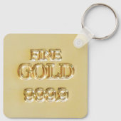 24カラット金ゴールド地金バー キーホルダー (裏面)