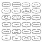 24キッチンハーブとスパイスのラベルモダンシール シール (正面)