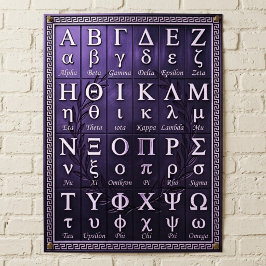 24ギリシャ文字の発音 - 古代ギリシャ文字 ポスター