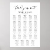 24テーブエレガントルが座席表を見つける ポスター (正面)