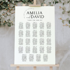 24テーブモダンルウェルカムシーティングチャート ポスター