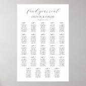 24テーブルシンプル席の座席表を見つける ポスター (正面)