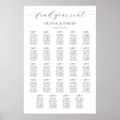 24テーブルシンプル席の座席表を見つける ポスター (正面)