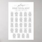 24テーブル席の座席表を見つける ポスター (正面)