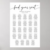 24テーブル席の座席表 ポスター (正面)