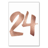 24テーブル番号白色メタリックピンクローズ金ゴールド テーブルナンバー (正面)