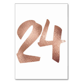 24テーブル番号白色メタリックピンクローズ金ゴールド テーブルナンバー