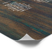 24テーブル素朴ウッドジプソフィラ写真シーティングフォーム ポスター (角)