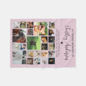 24パーソナライズされたフォトペット記念 フリースブランケット (正面(横))