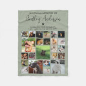 24パーソナライズされたフォトペット記念 フリースブランケット (正面)