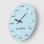 24パーソナライズされた時間音楽 ラージ壁時計 (傾斜)