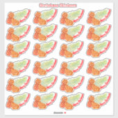 24ピース装飾赤メリークリスマスステッカー シール (シート)