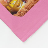 24フォトコラージュスタイリッシュピンク フリースブランケット (角)