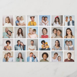 24フォトコラージュ編集可能カラーカード/フライヤー