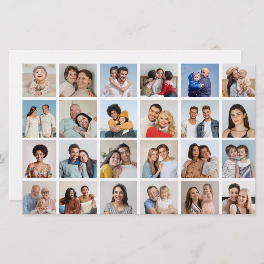 24フォトコラージュ編集可能カラーカード/フライヤー (正面/裏面)