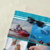 24フォトパーソナライズされたコラージュカスタムカラー ビーチタオル (インサイチュ)