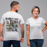24フォトパーソナライズされたコラージュTシャツ Tシャツ<br><div class="desc">ワードローブでクリエイティブを取得！24枚のフォトコラージュパーソナライズされたTシャツで声明を出す。写真を一スタイリッシュつ一つの文に変える。24枚のユニーク写真を収めたTシお気に入りのャツはパーソナライズされた、最も大切な思い出を見せるのに最適な方法だ。特別な時やイベントに最適パーソナライズされたな、このTシャツは皆に愛される！Tシャツはパーソナライズする簡単であり、パーソナライズ後の更なるリンク上でフォントのスタイル、サイズ及びフォントの色を変更することができクリックるカスタマイズことが可能である。</div>