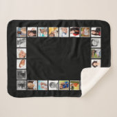 24フォトDIYコラージュパーソナライズされた シェルパブランケット (正面(横))