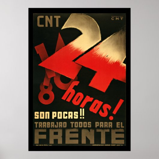 24ホラスペインのス南北戦争プロパガンダポスター ポスター (正面)