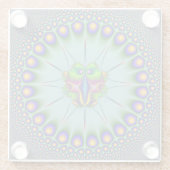 24ポイント円形フレームのタグ付けバグ ガラスコースター (裏面)