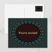 24ポイント円形フレーム インビテーションポストカード (正面/裏面)