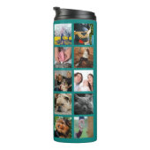 24モダン家族写真コラージュ(イニシャル&名前付き) タンブラー (回転右)