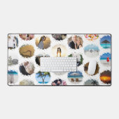 24モダン結婚の写真コラージュ デスクマット (キーボード&マウス)