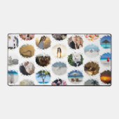 24モダン結婚の写真コラージュ デスクマット (正面)