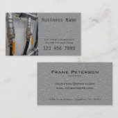 24人の時間の緊急の鉛管工-銀製カード 名刺 (正面/裏面)