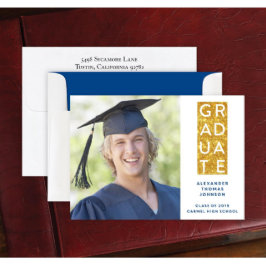 24件の金ゴールドバナー卒業発表