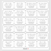 24個人ブラックズゲ結婚スト住所 シール (シート)