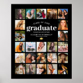 24写真エレガントコラージュ卒業ポスター ポスター (正面)