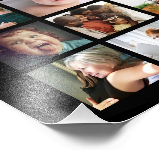 24写真テンプレートコラージュとカスタム文字ポスター フォトプリント (角)