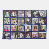 24写真テンプレートコラージュとカスタム文字 キッチンタオル (横)