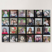 24写真テンプレートコラージュとカスタム文字 ジグソーパズル (横)