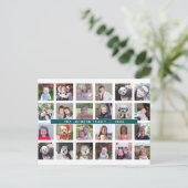 24写真テンプレートコラージュとカスタム文字 ポストカード (スタンド正面)