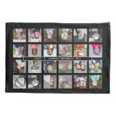 24写真テンプレートコラージュとカスタム文字 枕カバー (裏面)