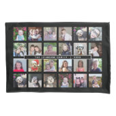 24写真テンプレートコラージュとカスタム文字 枕カバー (正面)