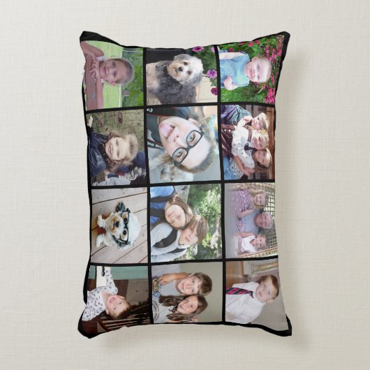24写真テンプレートコラージュ アクセントクッション (正面(垂直))