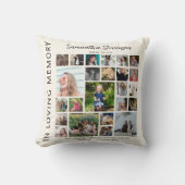 24写真パーソナライズされたコラージュ記念碑 クッション (正面)