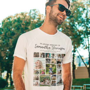 24写真パーソナライズされたコラージュ記念碑 トライブレンドTシャツ