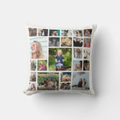 24写真パーソナライズされたコラージュ クッション (正面)
