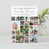 24写真パーソナライズされたコラージュ サンキューカード (スタンド正面)