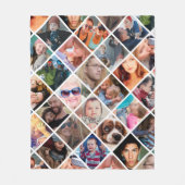 24写真モダンコラージュ フリースブランケット (正面)